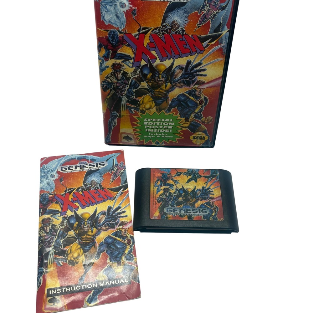 CIB Video Game Action Marvel X-Men Sega Genesis